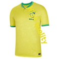 thumbnail image 1 of 22-23 Camiseta de entrenamiento para equipo nacional de Brasil, camiseta de entrenamiento de manga corta para aficionados de casa, S Afortunado Sencillez, 1 of 3