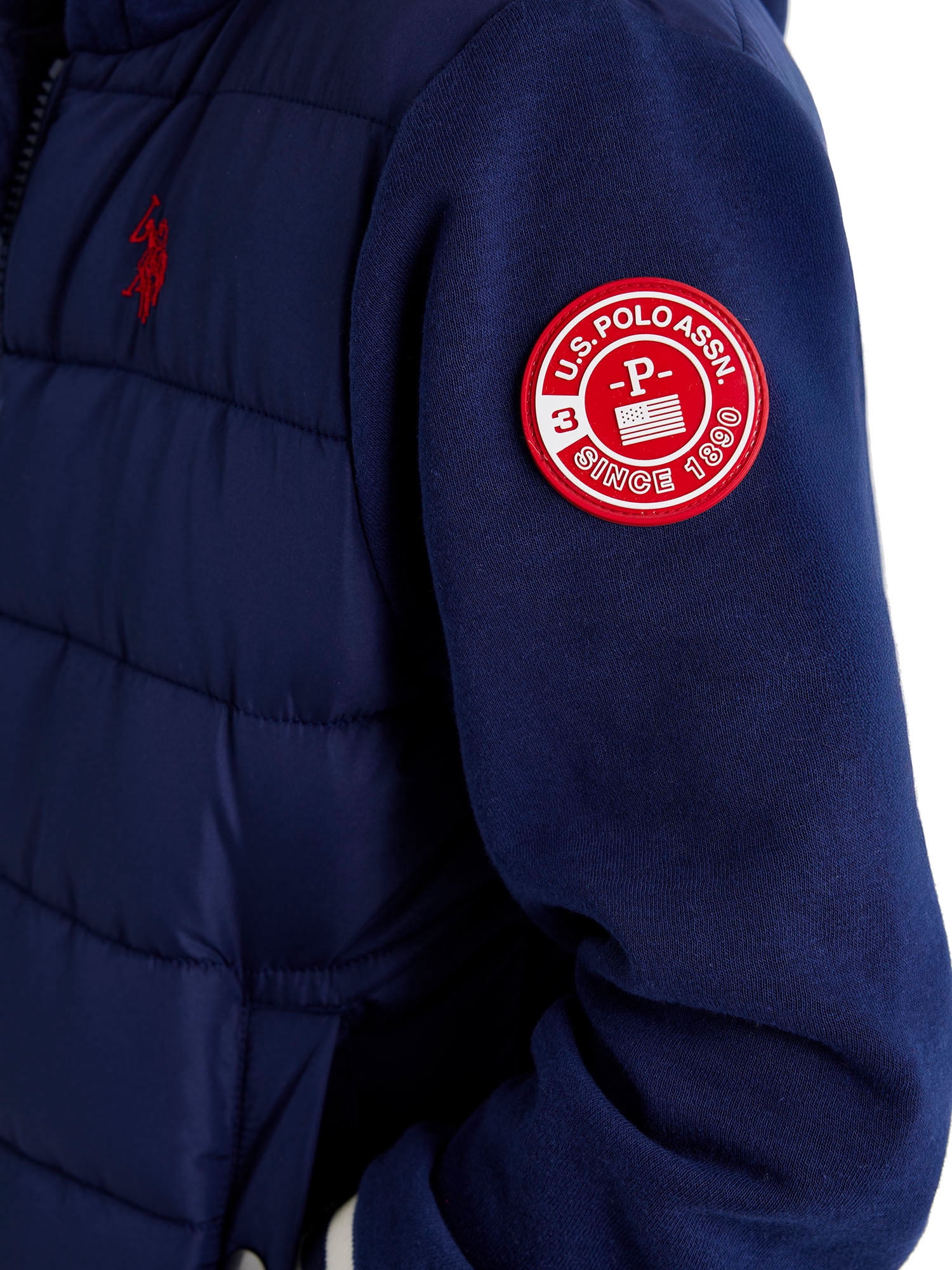 U.S. Polo Assn. Mixed Media Zip Jacket, Sizes 4-18