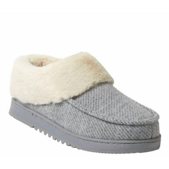 Dearfoams Ladies' Size Small (5/6) Slippers, Light Heather Grey, New with Tags