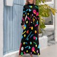 thumbnail image 3 of 80s Blitz - Formas retro de colores - Clásicos de los 80 y 90 - Vestido largo RS #4 Vestidos de verano Vestido largo de mujer, 3 of 4