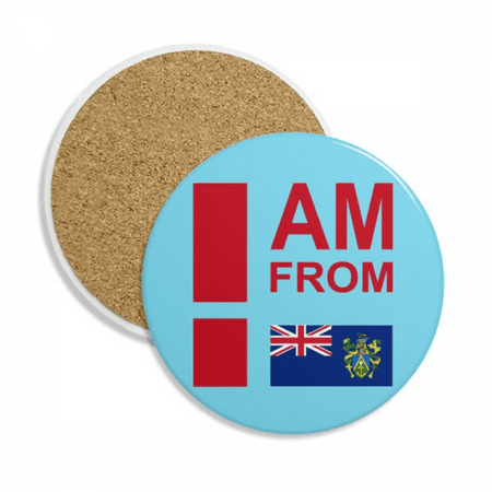 

I Am From Pitcairn Islands Coaster Cup Mug Tabletop Protection Absorbent Stone