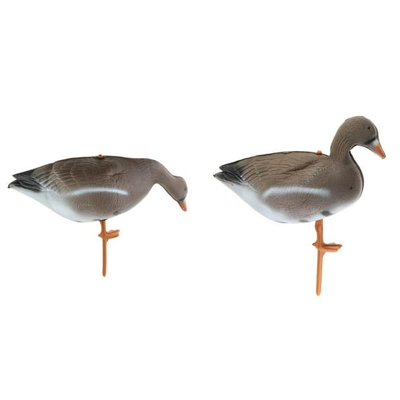 jinwen 2 Pieces Goose Hunting Decoy 3D Heads Full Body Scarer Repeller Decor