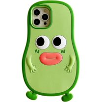 for iPhone 11 Case Kawaii Phone Cases,Cute 3D Cartoon Cool Avocado with Sausage Mouth Soft Silicone Shockproof Protective Case Funny for iPhone 11 Women Girls