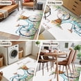 thumbnail image 5 of 3'x5' Rug for Living Room Bedroom, Spring Washable Area Rugs Non-Slip Carpet Mats, Farmhouse Bicycle Botanical Floral Flowers Indoor Low Pile Area Rug Runner for Kitchen, Mudroom, 5 of 8