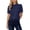 Dark Blue, variant on CAIXIA Short Sleeve Sweaters for Women Lightweight Loose Business Casual Tops