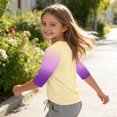 thumbnail image 4 of Grblisyd Girls Shirts Size 10-12 3/4 Sleeve Henley Shirts Button Down V Neck Raglan Tops Loose Color Block Blouse, 4 of 7