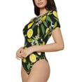 thumbnail image 3 of Picia Lemon Fruits Flowers Leaves Womens One Piece Swimsuits Modest Tummy Control Bathing Suits Lace Up Slimming Swim Suit-X-Large, 3 of 9