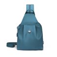 thumbnail image 1 of Guardurnaity Mochila multibolsillos para mujer, bolso para mujer, mochila de color sólido Stay – Mochila informal para mujer, ideal para Mochilas azul, 1 of 5