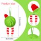 thumbnail image 3 of Bolas de adornos para árboles de Navidad | Textura verde peluda • Acento de cinta • Decoraciones navideñas de toque suave • Adornos colgantes duraderos • Encanto festivo moderno • Una pieza, 3 of 9