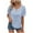 Sky Blue, variant on Otvok Womens Summer Tops Short Sleeve V-Neck Solid Casaul Jacquard T-Shirt Blouses