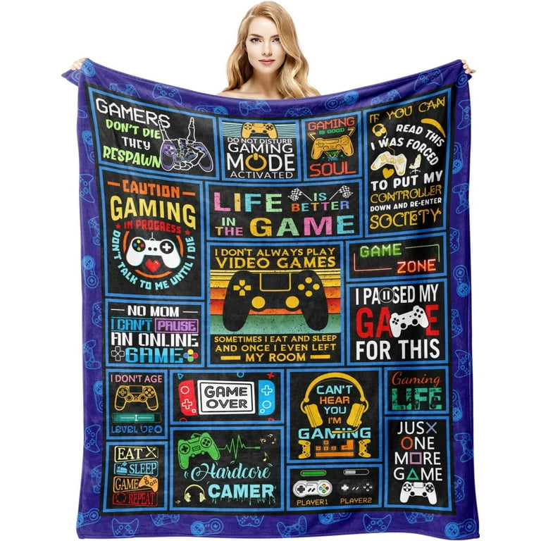  Gamer Gifts, Gifts for Gamers, Gaming Gifts Blanket, Cool Gamer Gifts  for Men Teen Boys Boyfriend, Video Game Gifts, Best Gamer Gift Ideas, Gamer  Room Decor Gift, Game Lovers Throw Blanket