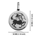 thumbnail image 2 of Stainless Steel Sagittarius Zodiac (Centaur Archer) Round Medallion Pendant Necklace, 2 of 3