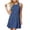 Blue, variant on SAWOBUUN Womens Sleeveless Polka Dot Mini Dress Crew Neck Summer Casual Tank Dress Loose Fit Beach Sundress with Pockets