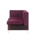 thumbnail image 3 of Ergode Modular - Armless Loveseat w/2 Pillows Burgundy Velvet, 3 of 4