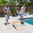 thumbnail image 6 of GoSports Regulation Size Premium Wooden Cornhole Set - Includes Two 4' x 2' Boards, 8 Bean Bags, Carrying Case and Game Rules - Retro Beach, 6 of 6