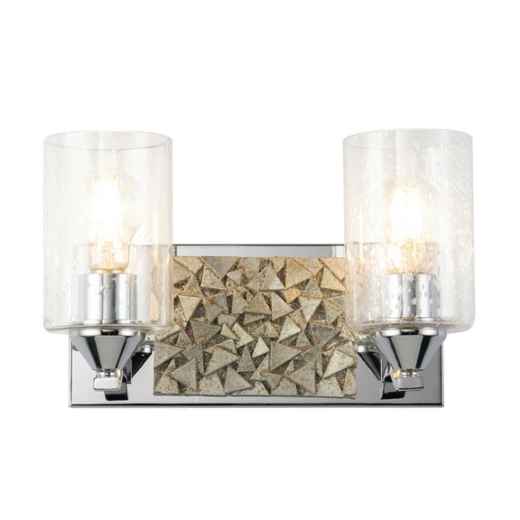 Lucas McKearn Bocage 2-light Metal Bath Vanity Light in Polished Chrome/Silver