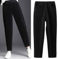 thumbnail image 3 of Pantalones mujer Bolsillos Pantalones holgados Pantalones casuales Pierna recta sólida Negro Zulema pantalones casuales altos, 3 of 8