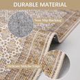 thumbnail image 3 of Hiasan Kitchen Rugs for Floor 2 Piece Set Anti Fatigue Cushioned PVC Kitchen Mats Non Slip Waterproof Farmhouse Mats Comfort Standing Mat for Sink, Laundry, 17"x30"+17"x47", Beige Moroccan Trellis, 3 of 6