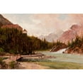 thumbnail image 2 of Thomas Hill 24x17 Black Ornate Framed Double Matted Museum Art Print Titled: Columbia River, 2 of 5