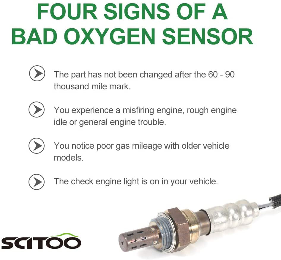 SCITOO Air Fuel Ratio Sensor Oxygen Sensor Upstream+Downstream fit 2004-2006 Nissan Maxima 3.5L 4PCS 