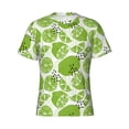 thumbnail image 4 of Vsdgher Green Various Lemons Print Men's Dry Fit Mesh Athletic Shirts Moisture Wicking Tennis T-Shirt Tops, 4 of 9