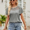 thumbnail image 4 of Birdeem T-Shirt Décontracté Aguichant Mode Été Tunique à Découpe Manches à Volants Blouse, 4 of 11