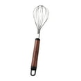 thumbnail image 4 of Stainless Steel Wire Whisk, Wooden Handle Kitchen Multi Function Non Stick Balloon Whisk ,Manual Eye Diggers Paring Knife Scraping Knife for Blending Whisking, Beating, Frothing, 4 of 7