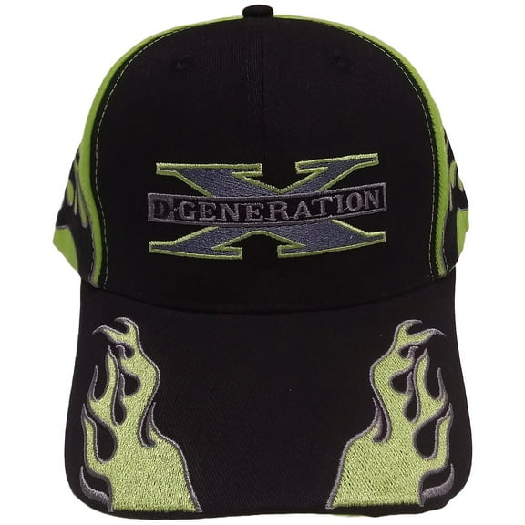 DX Flames Green and Black Baseball Hat