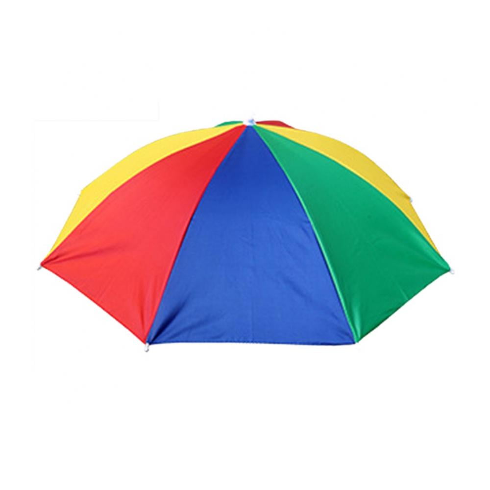 Xmarks Umbrella Hat 26Inch HeadMounted Rainbow Umbrella Hat Outdoor