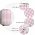 thumbnail image 7 of Shower Curtains Pink Check Buffalo Plaid Bath Curtain Pastoral Checkered Waterproof Bathroom Shower Curtain Set with Hooks Decoration 72 x 72 Inches, 7 of 7
