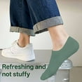 thumbnail image 3 of TELOLY 6Pairs No Show Mens Ankle Socks Size 9-119-13Mens Ankle Socks Size 9-11 Men's Socks ,Green2, 3 of 6