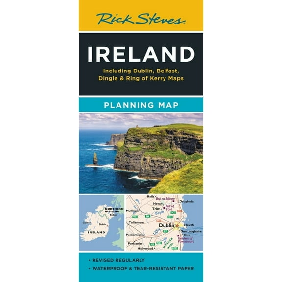 Rick Steves Rick Steves Ireland Planning Map: Including Dublin, Belfast, Dingle & Ring of Kerry Maps, (Paperback)