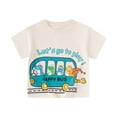 thumbnail image 4 of Girls Tshirts Kids Dinosaur Graphic Round Neck T Shirt Casual School Outfit Baby Tees Light Blue 3-4 Years, 4 of 4