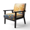 thumbnail image 3 of Designart "Harvested Gold III" Yellow Abstract Landscape Upholstered Accent Chair - Modern Arm Chair For Living Room, 3 of 7