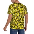 thumbnail image 2 of Lsque Yellow Butterflies Pattern Mens Polo Golf Shirts Funny Graphics Shorts Sleeve Button Shirts Baseball T-shirt-Medium, 2 of 7