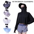 thumbnail image 3 of LUVCLS Ropa de protección solar de verano para mujer, ligera y transpirable, de seda, para playa, hielo, caliente, W5, 3 of 6