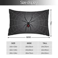 thumbnail image 2 of Goofa Black Spider On Web Print Plush Throw Pillow Case, Soft Velvet with Hidden Zipper, Decorative Cushion Cover for Sofa, Bed, Car, and Home Décor-14"x20", 2 of 5
