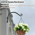 thumbnail image 6 of ZEECER Hanging Plant Bracket, 12 inch Wall Mount Plant Hanger Outdoor Indoor, Retro Style Outdoor Hanging Basket Bracket Hooks for Plants Flower Bird Feeder Lanterns Wind Chimes 2 Pack, 6 of 7