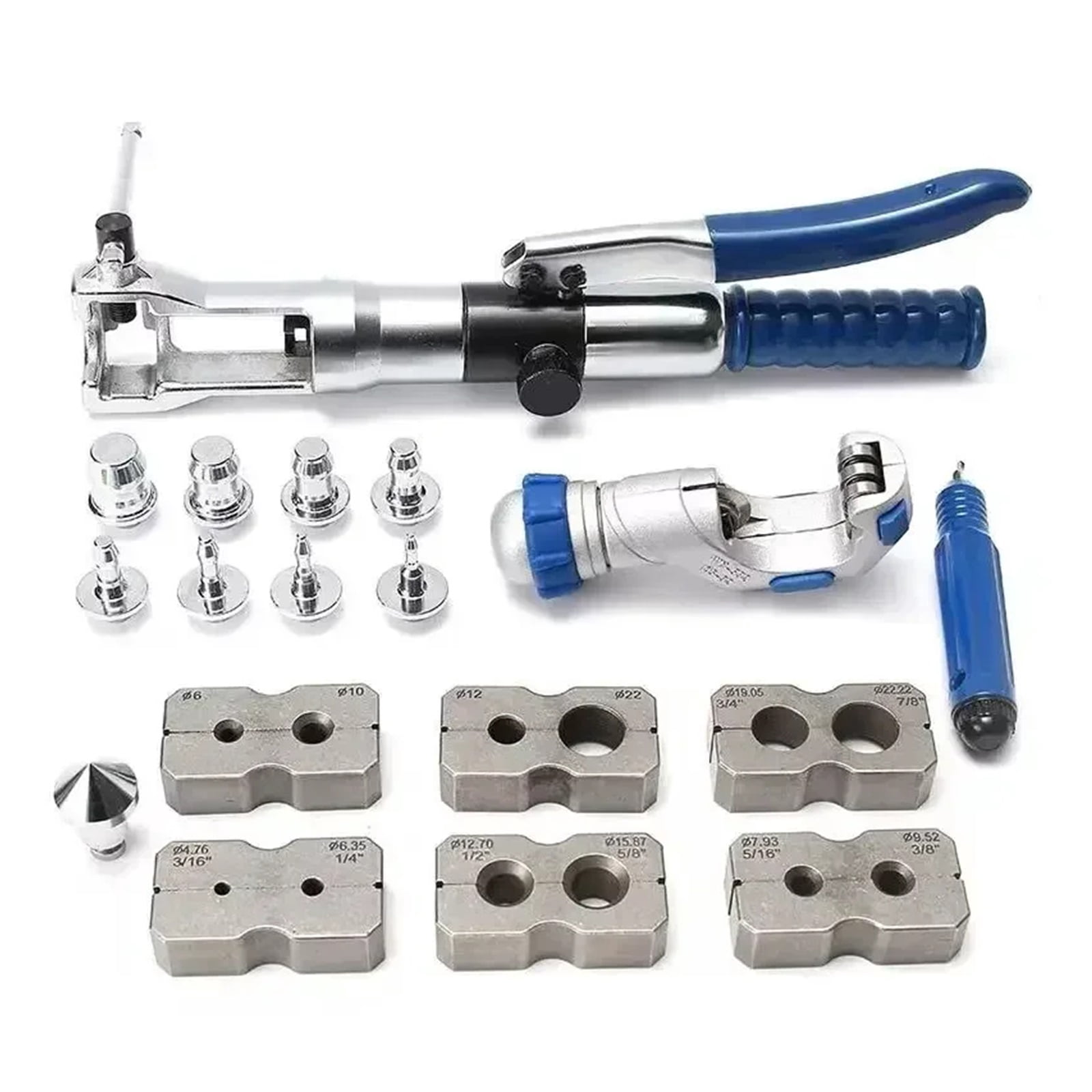 WK-400 Hydraulic Tube Expander Tool Kit 7 Lever Hydraulic Pipe Expander Pipe Fuel Line Flaring Tools HVAC Tools 5-22mm Tools ,Easy Manual Operation