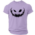 thumbnail image 2 of Mens Halloween Costume Short Sleeve Halloween Shirts Pumpkin Jack-o'-lantern Print Holiday Halloween Tee Shirts, 2 of 5