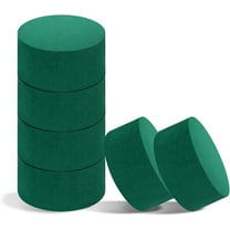NOGIS 6 Pcs Round Floral Foam Blocks,Green Wet Dry Flower Foam Plant Foam for Fresh & Artificial Flower Arrangements DIY Craft 3.2" X 1.6"