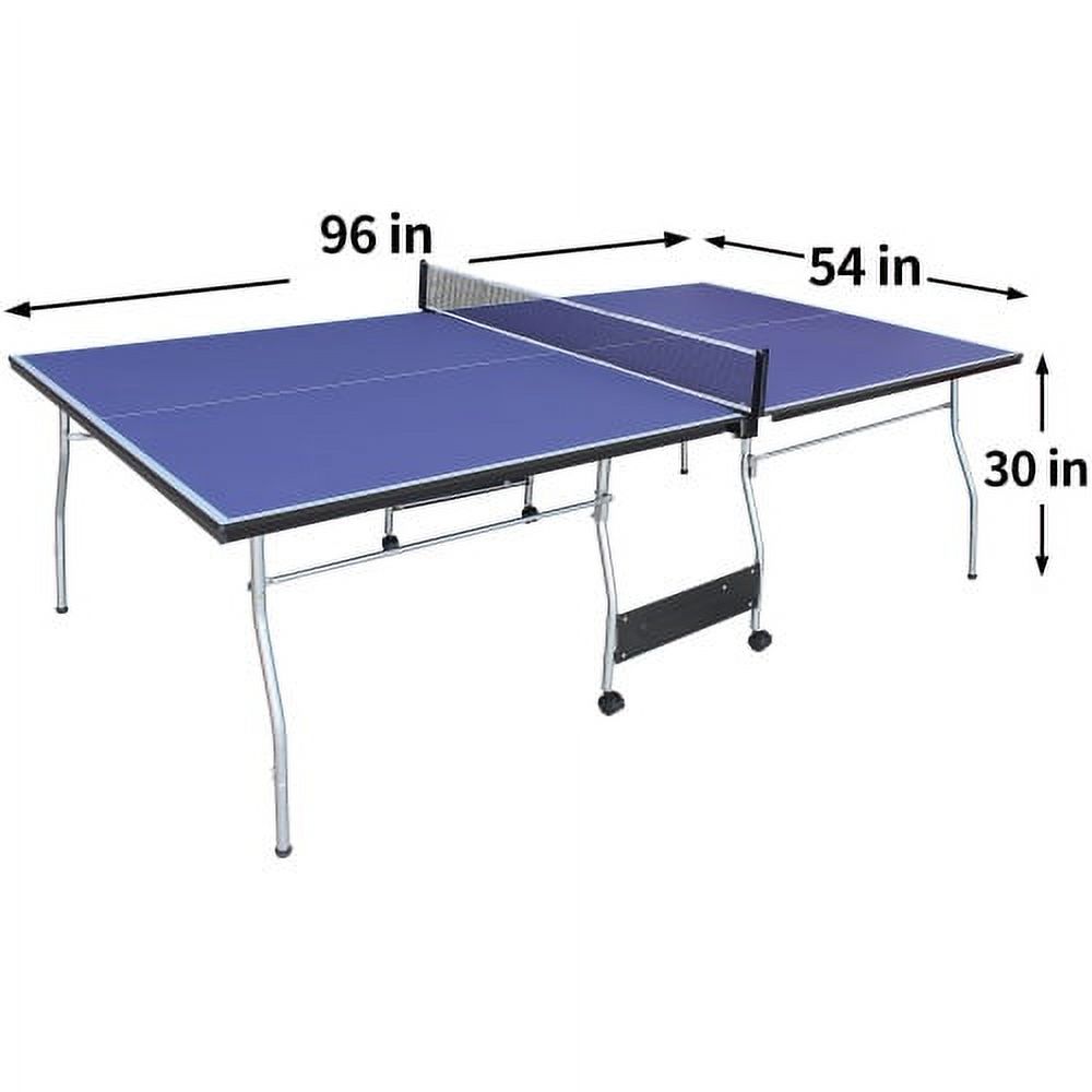 ACETEK 8FT Mid-Size,with Net,2 Table Tennis Paddles and 3 Balls,Table Tennis Table Foldable & Portable Ping Pong Table Set for Indoor & Outdoor Games