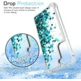 thumbnail image 6 of for Galaxy S21 FE Case,Samsung S21 FE Case,with HD Screen Protector,Shockproof Protective Clear Case for Girls Women,Bling Sparkle Quicksand Hard Shell TPU Case for Samsung Galaxy S21 FE, Blue, 6 of 13