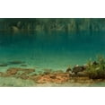 thumbnail image 2 of Bierstadt, Albert 24x17 Black Ornate Wood Framed with Double Matting Museum Art Print Titled - Lake Scene, 2 of 4
