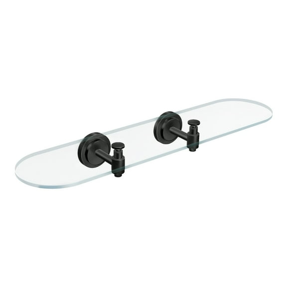 Moen DN0790BL Iso Vanity Glass Shelf, Matte Black