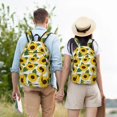 thumbnail image 5 of Honeii Sunflowers Print Canvas College Laptop Backpack, Durable Rucksack Travel Notebook Bag School Backpack Book Bag for Men Women-Small, 5 of 7
