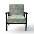 thumbnail image 3 of Designart "Blue Circle Pattern" Upholstered Patterned Accent Chair and Arm Chair, 3 of 5