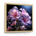 thumbnail image 2 of Designart "Whispering Night: Pink And Purple Irises" Irises Floater Framed Wall Decor, 2 of 5