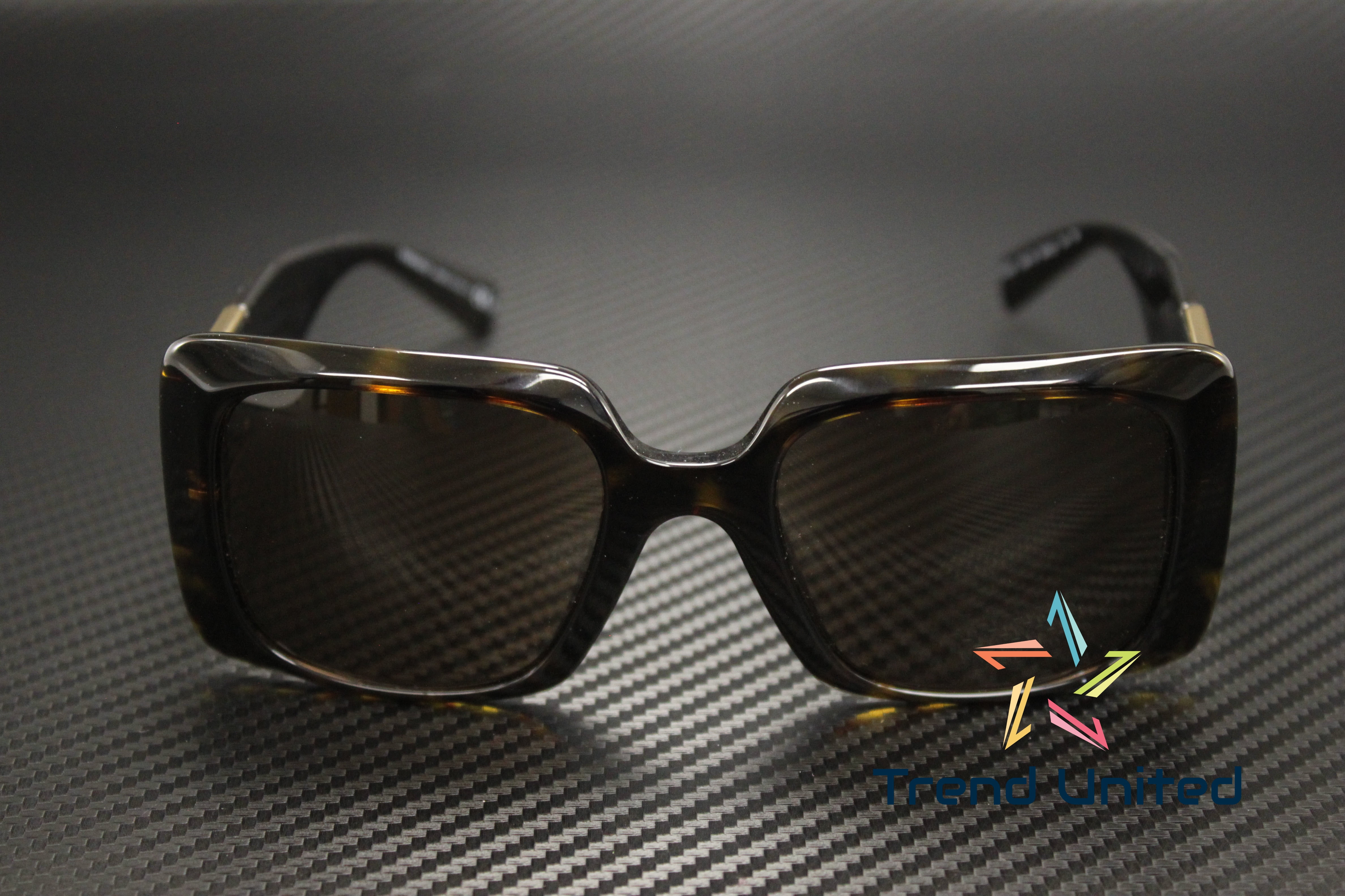 Versace VE 4405 Plastic Womens Rectangle Sunglasses Havana 54mm Adult