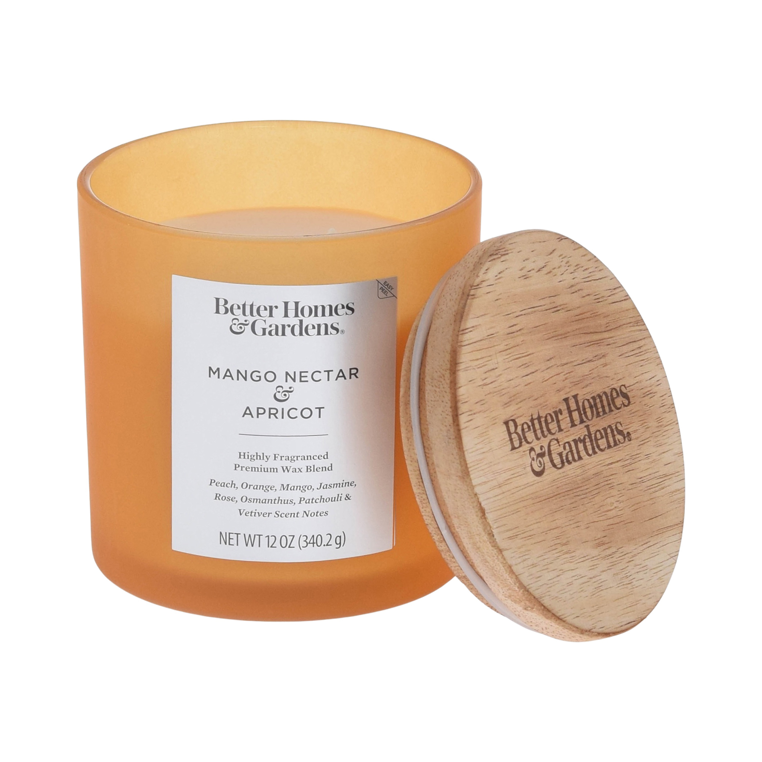Better Homes & Gardens 12oz Mango Nectar & Apricot Scented 2-Wick Frosted Jar Candle - image 2 of 5